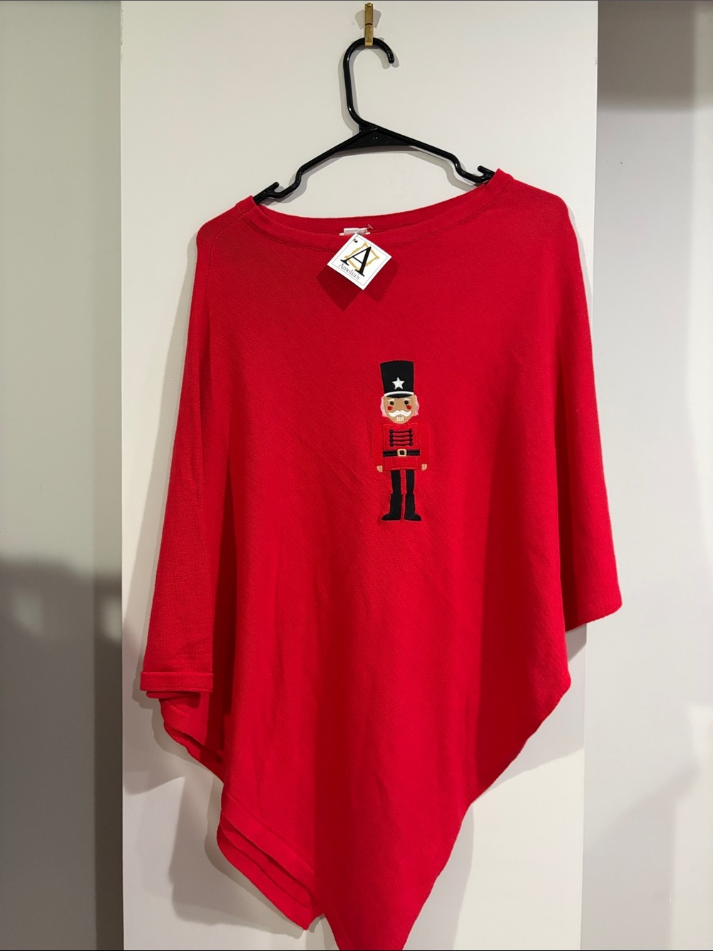 Amelia’s NWT Red Nutcracker Poncho Sweater - Women's Holiday Poncho